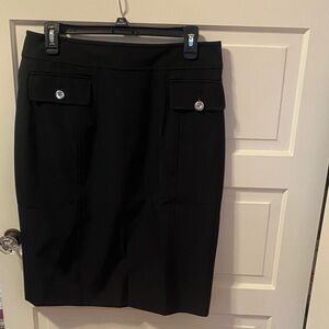 Per Se Classic Black Pencil Skirt